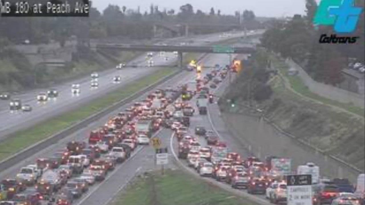 Multi Vehicle Crash Closes Westbound Highway 180 Near Peach Avenue
