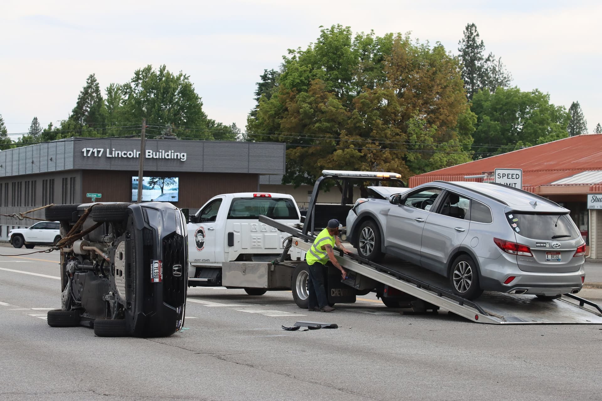 Three hospitalized after rollover crash at Coeur d’Alene intersection