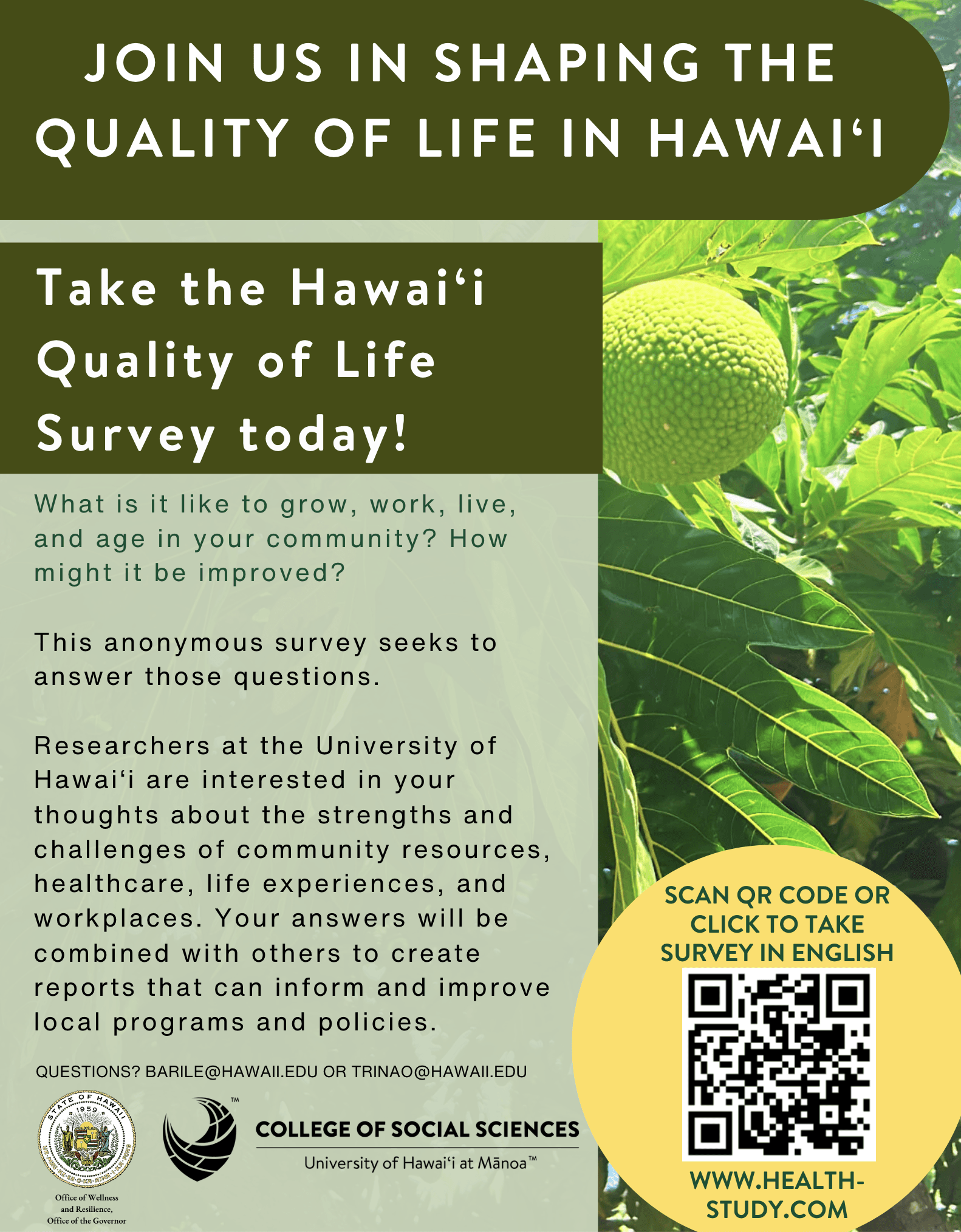Big Island residents urged to complete 15-minute Hawaiʻi quality of life survey