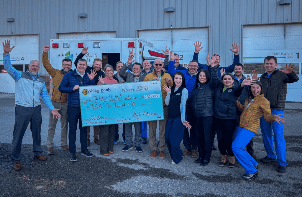 Valley Bank Donates $250,000 to Fund New St. Peter's Health Ambulance