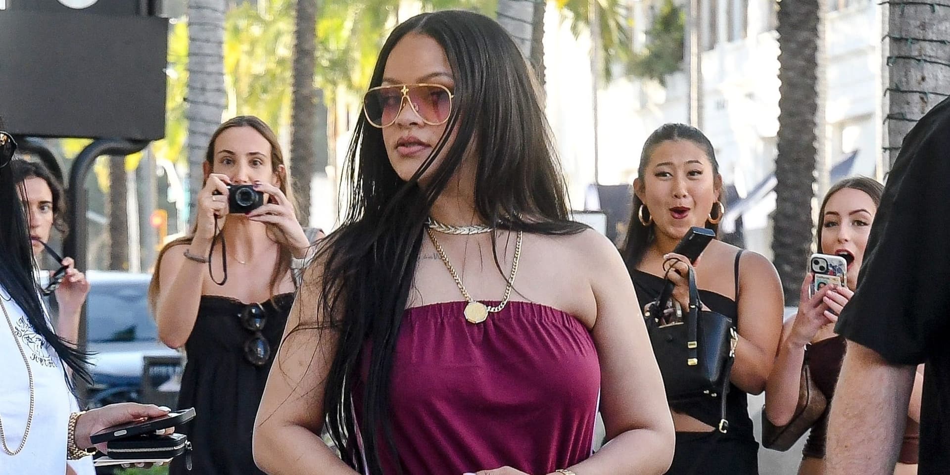 Rihanna turns Beverly Hills shopping into a Y2K-luxe statement
