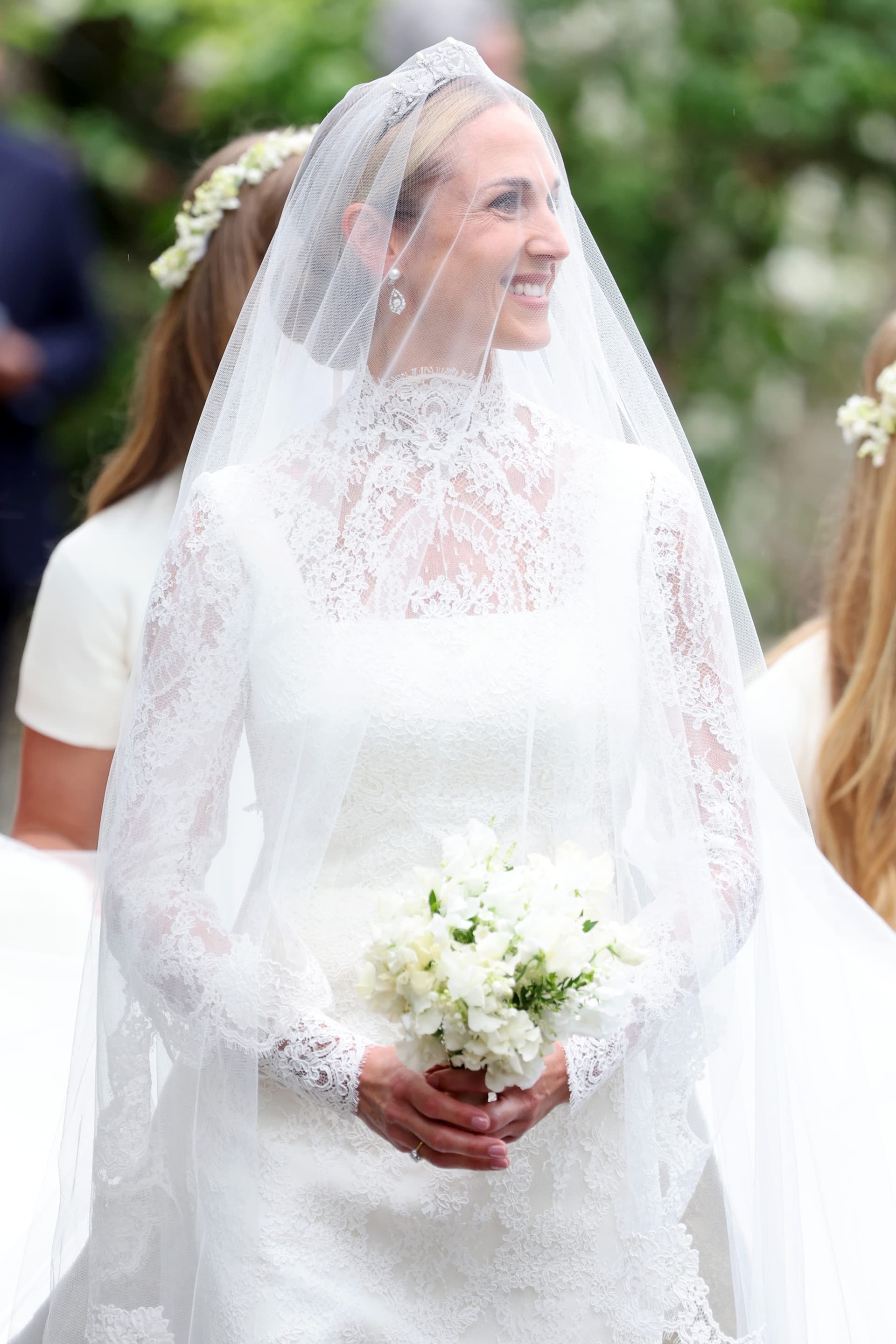 Harriet Sperling’s Pragnell tiara ties her wedding look to royal history
