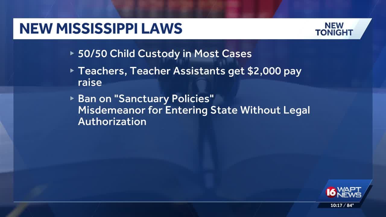 Mississippi laws bring custody, teacher pay changes starting July 1