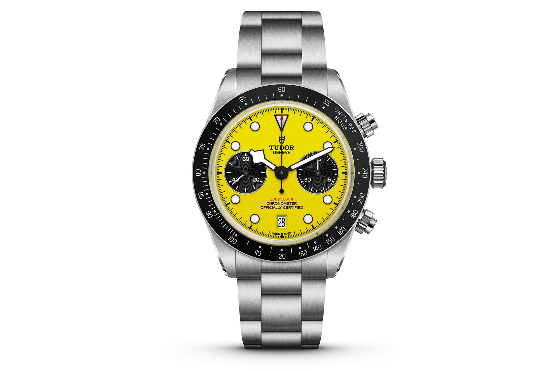 Tudor shrinks Black Bay Chrono, adds bright Bumblebee colorway