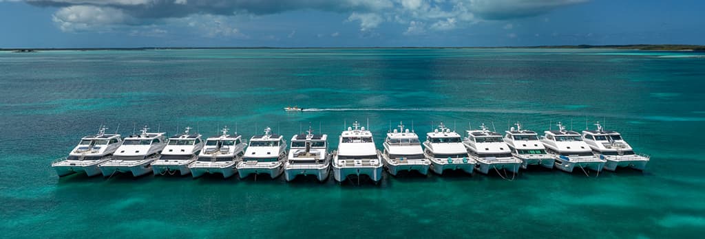 Horizon Power Catamarans gathers record 13-yacht fleet in the Bahamas