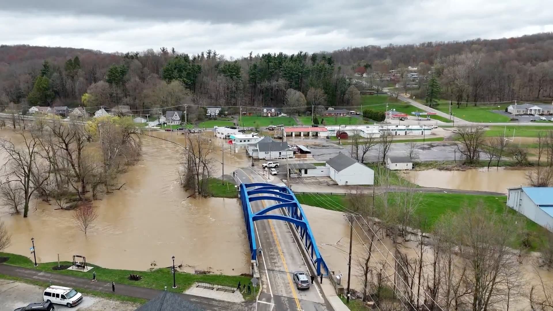 Heavy Rain Floods Roads Near Millersburg, Prompting Holmes County Travel Warnings