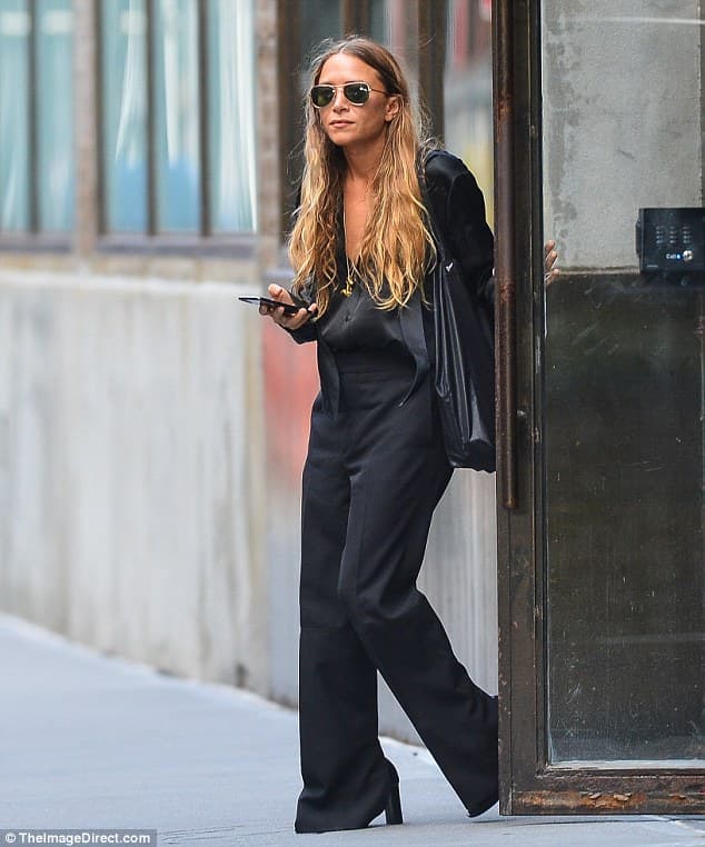 Mary-Kate Olsen doubles down on black, The Row and moccasins