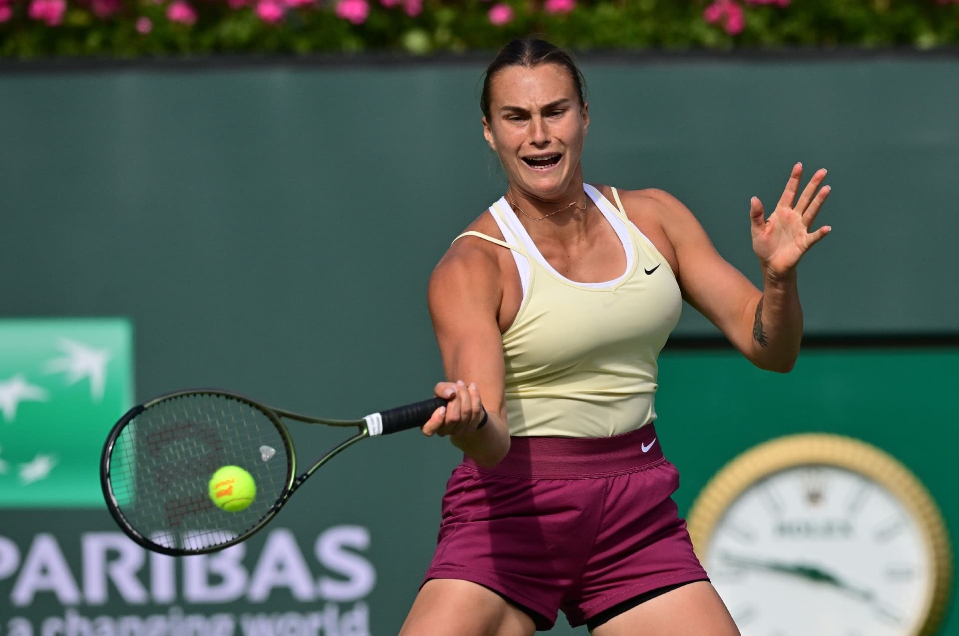 Aryna Sabalenka Debuts 12-Carat Oval Diamond Ring at Indian Wells