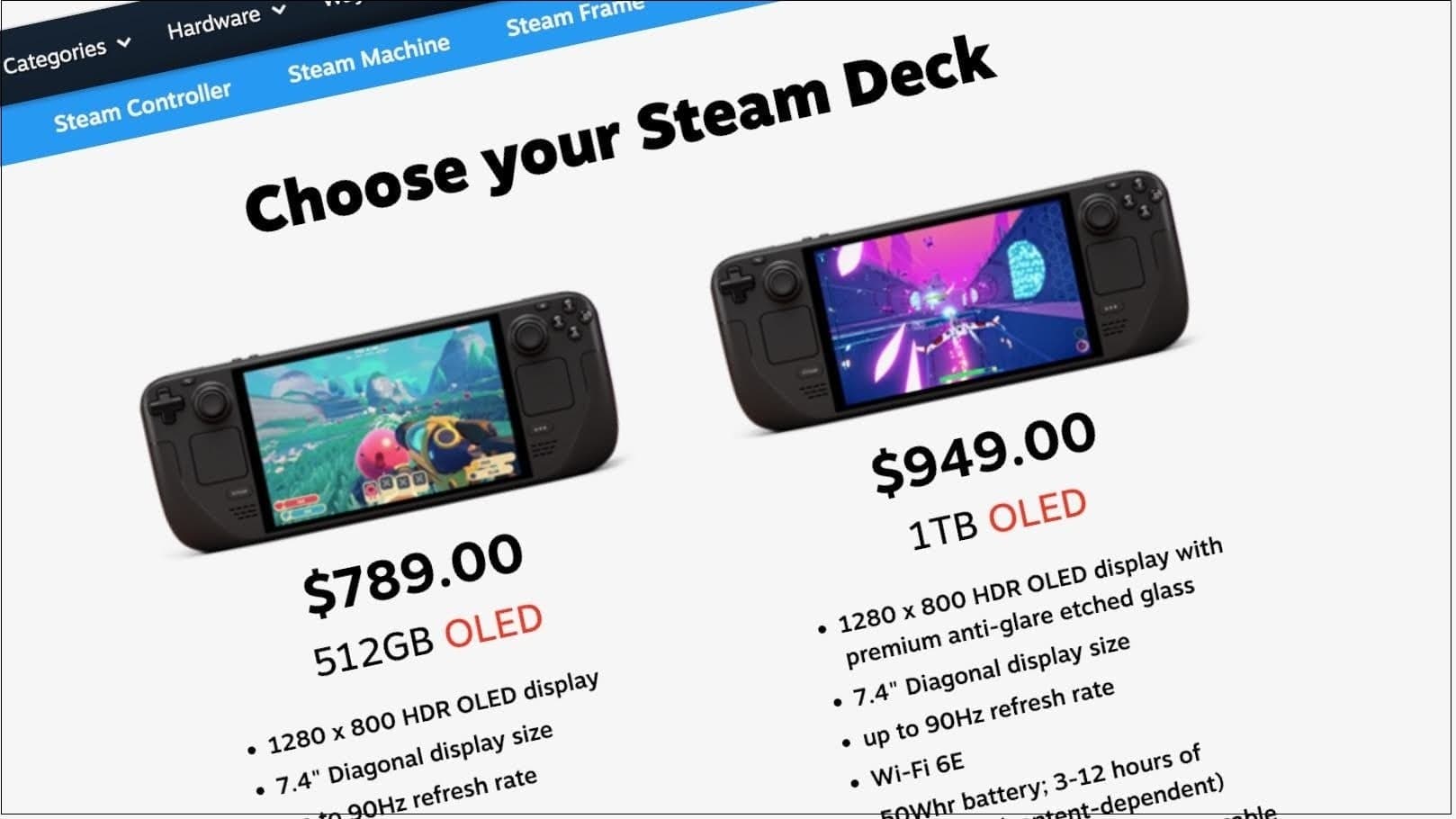 Valve raises Steam Deck OLED prices, signaling hardware cost pressure