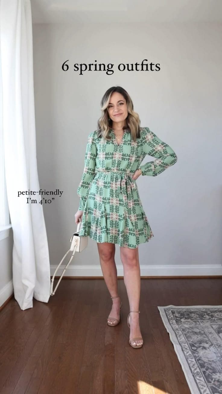 Green trend outfit formulas for petites, from pistachio to grass green