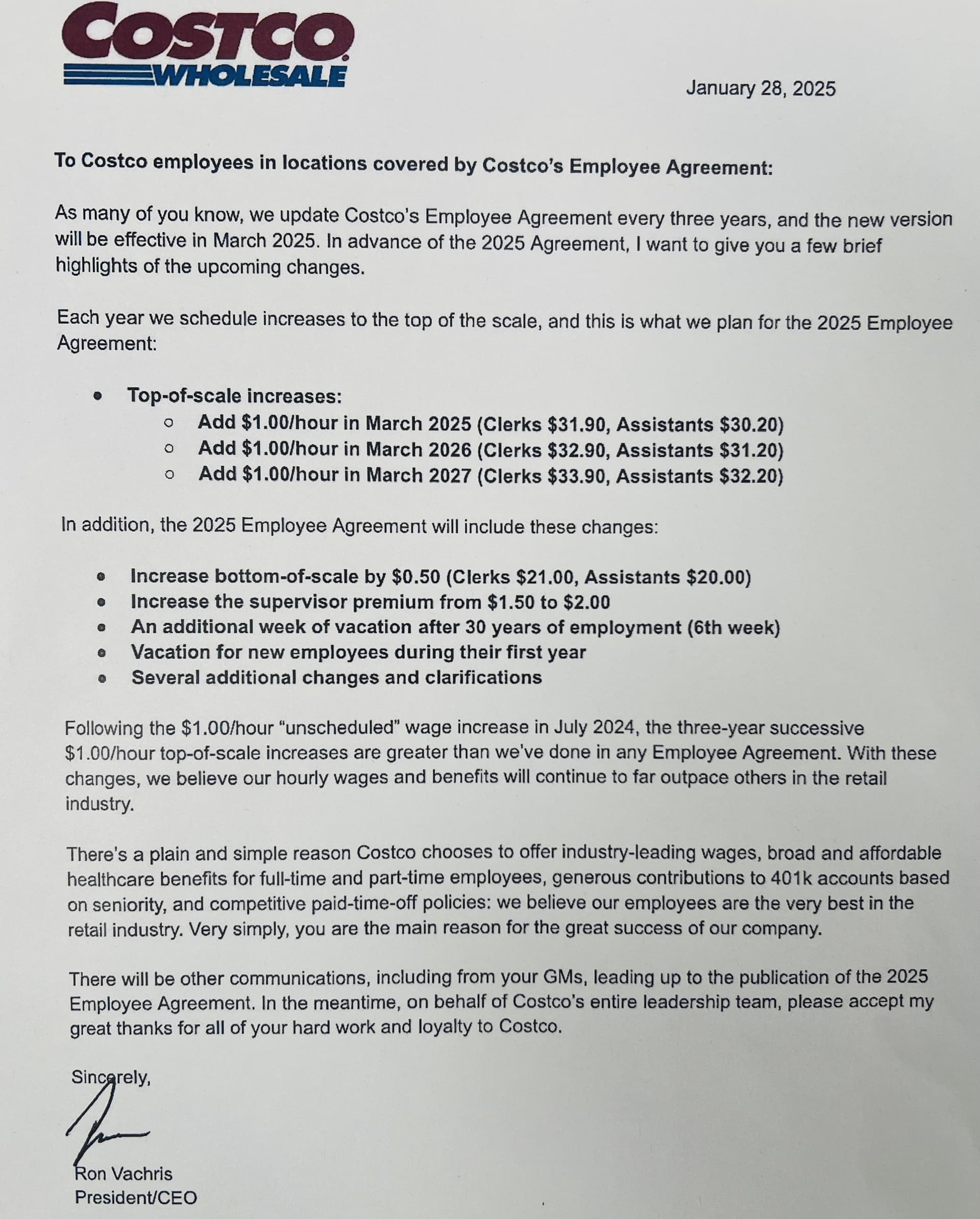 Costco Teamsters contract sets wages, time off and job protections