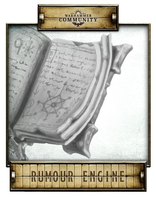 Games Workshop’s Rumour Engine teases a mysterious book-carrying miniature