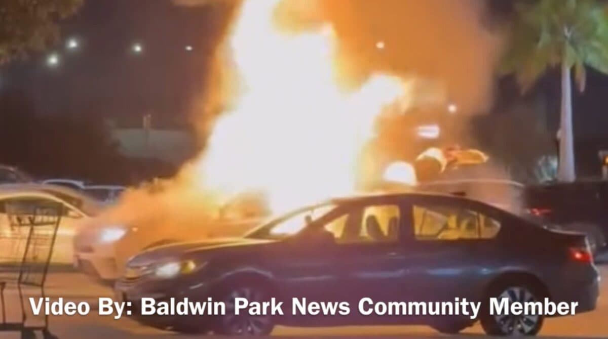 Vehicle Fire Erupts in Taco Bell Parking Lot on Thanksgiving Eve