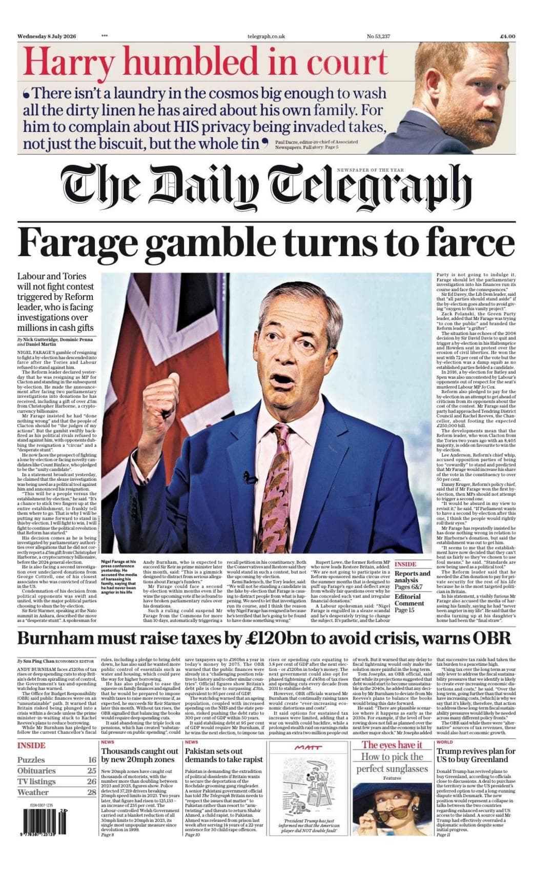 Farage quits Parliament to force Clacton by-election over donations row