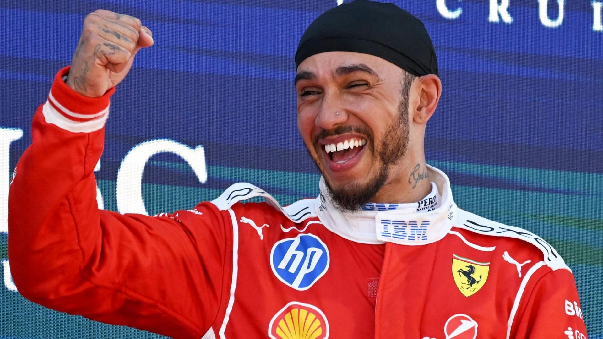 Hamilton wins first Ferrari race as Antonelli retires in Barcelona