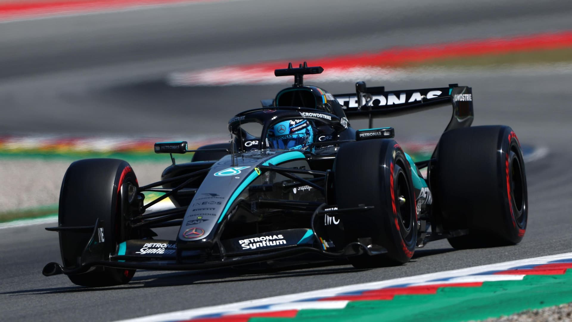 Russell takes Barcelona pole as Leclerc crashes in qualifying