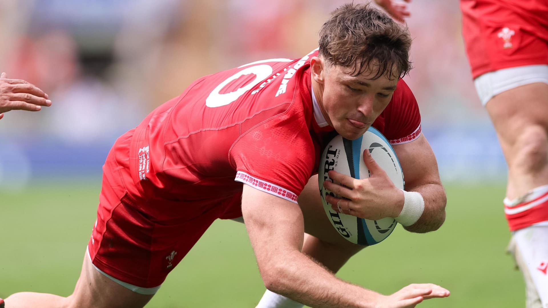 George North scores twice in farewell as Wales edge Barbarians