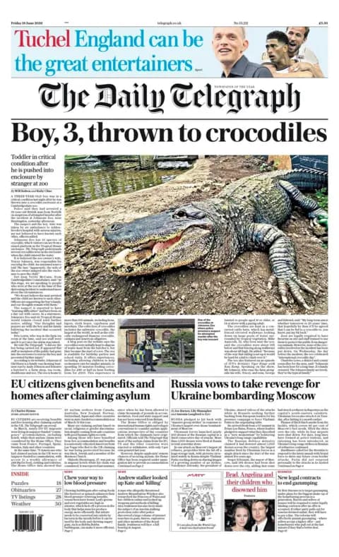 Boy critically injured after falling into crocodile enclosure at Cambridge zoo