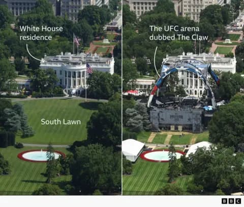 UFC fight on White House South Lawn marks Trump’s 80th birthday