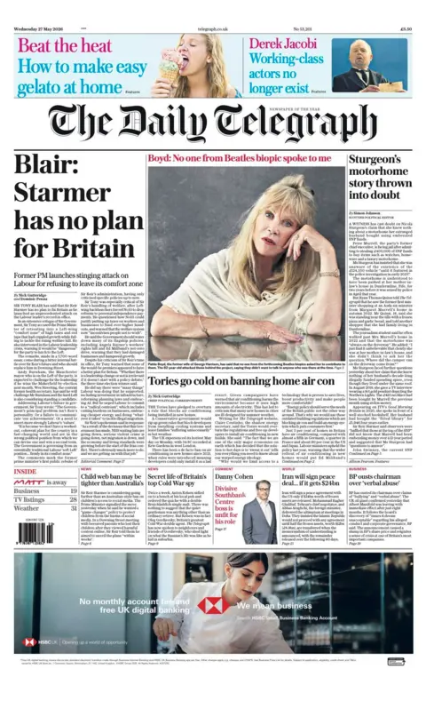 Blair warns Labour is lacking a project as heatwave grips UK