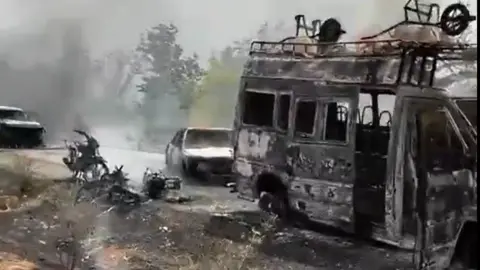 Jihadists burn vehicles near Bamako as Mali fuel blockade tightens