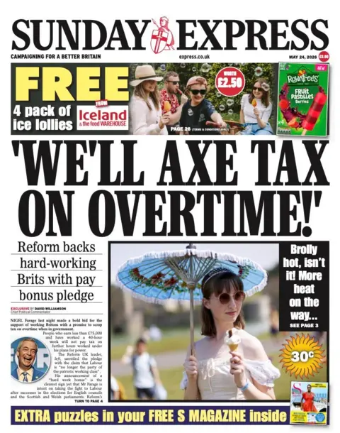 Farage pledges to scrap income tax on overtime hours