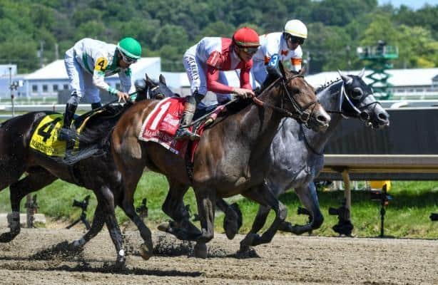 Bring the Smoke rallies late to upset Maryland Sprint Stakes
