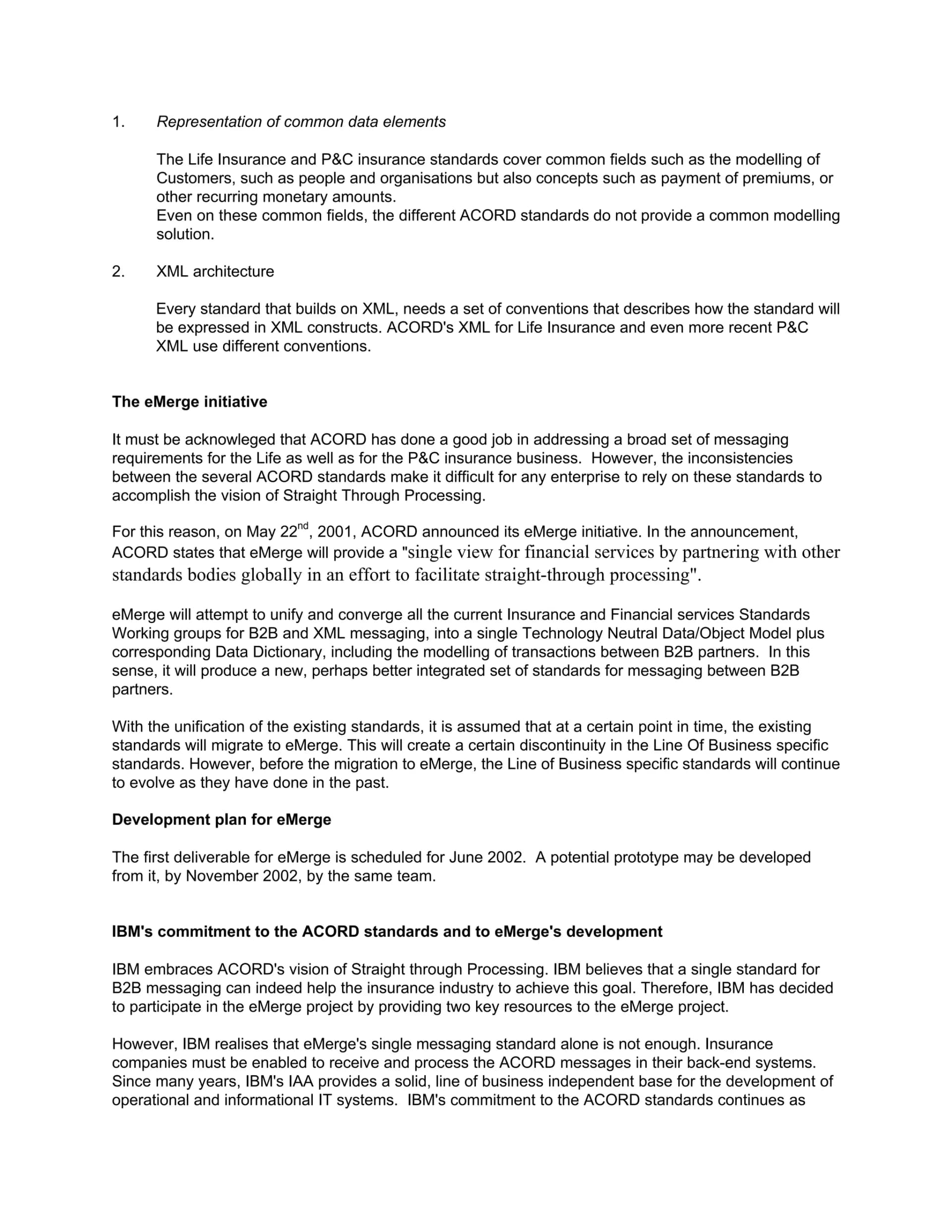 ACORD standards keep P&C insurance data moving across carriers and agencies