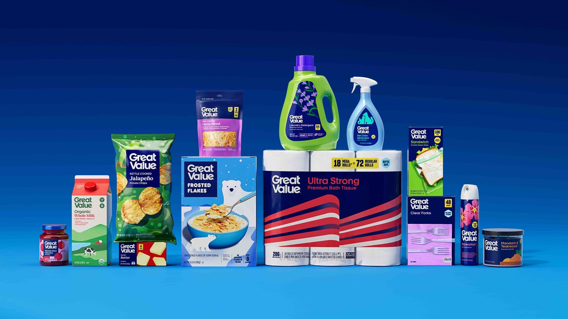 Walmart refreshes Great Value packaging as private label sales surge