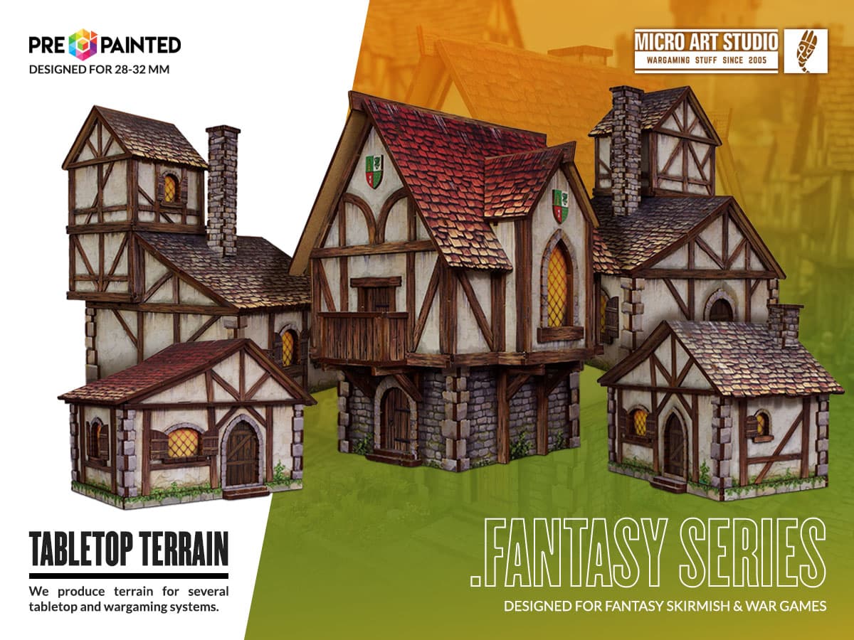 Micro Art Studio Launches Pre-Painted Fantasy Hamlet Terrain for 28mm Wargames