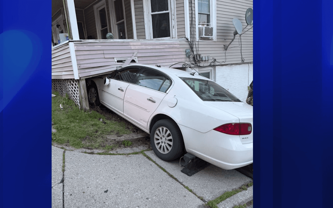 Car crashes into Middletown porch during Memorial Day barbecue