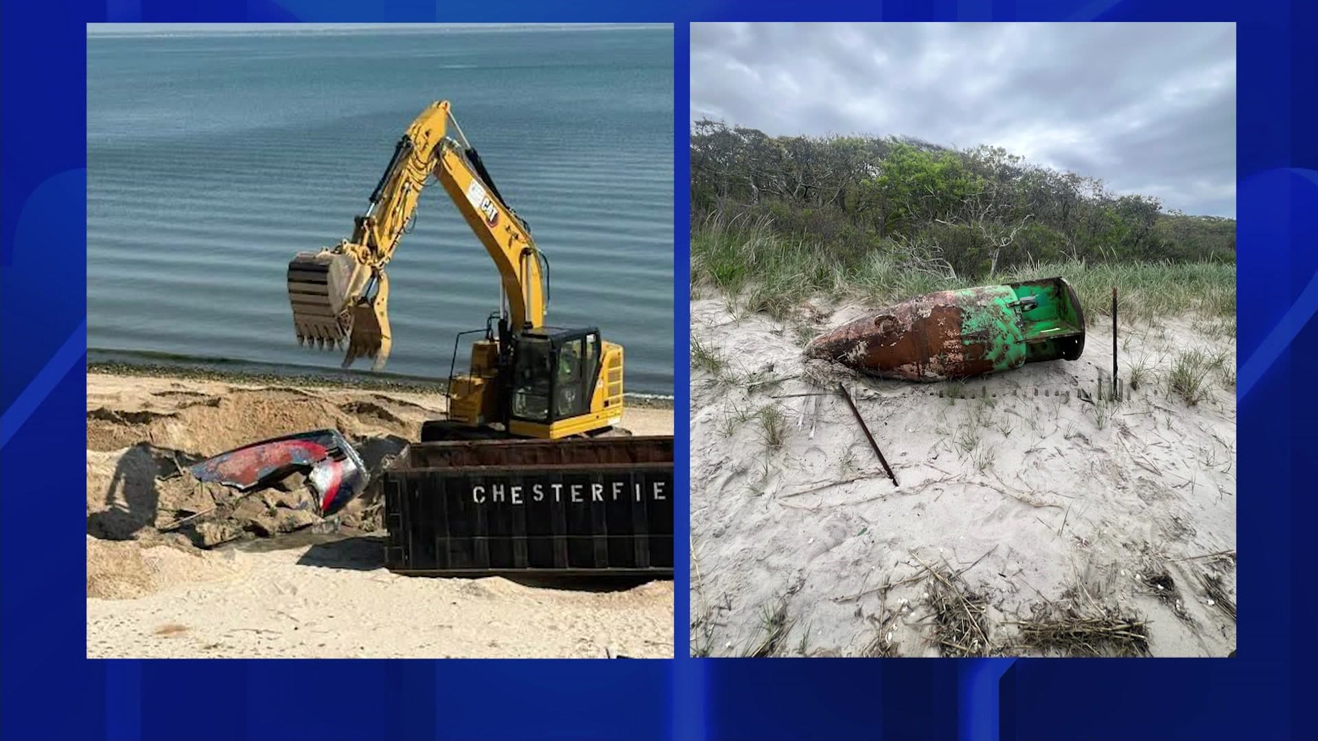 Abandoned boat and 1,200-pound buoy removed from Shinnecock beaches