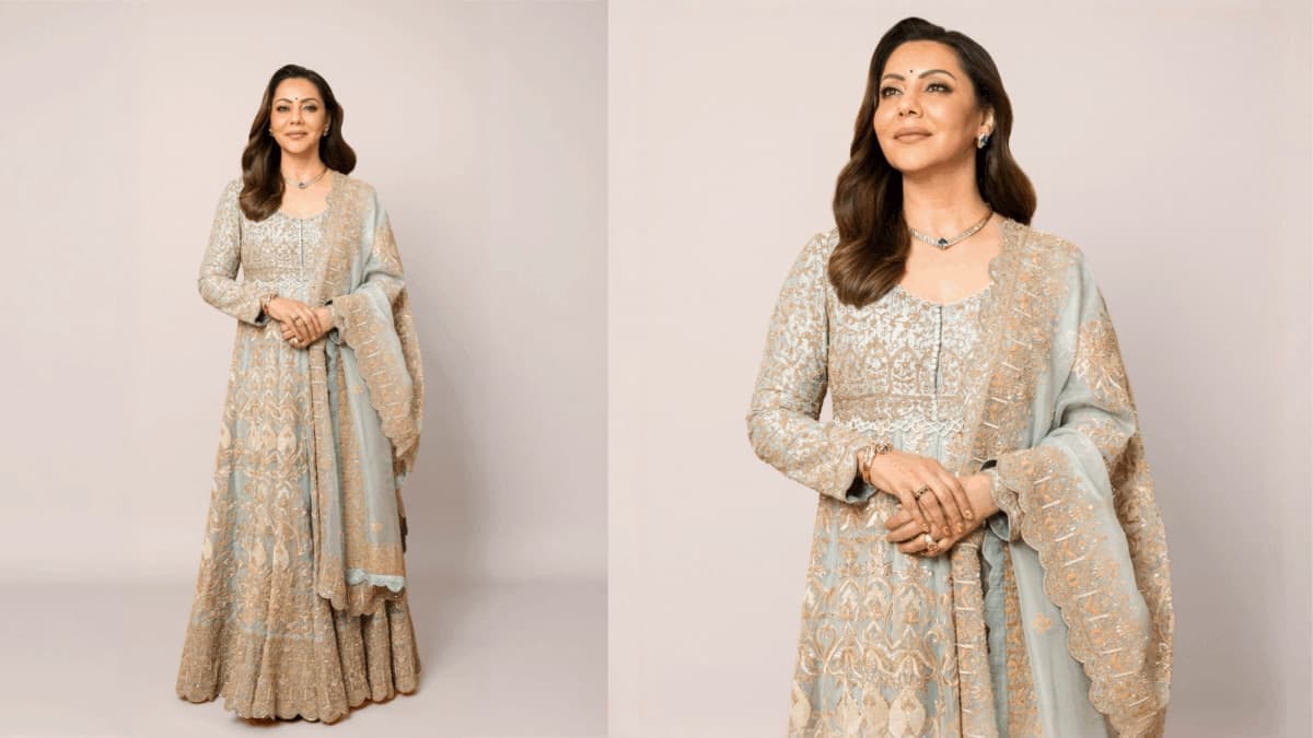 Gauri Khan channels old-money elegance in powder blue Anamika Khanna anarkali