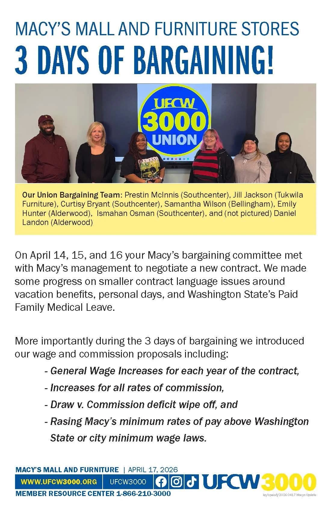 Target workers' retail labor priorities mirror Macy's contract fight, pay, leave, scheduling