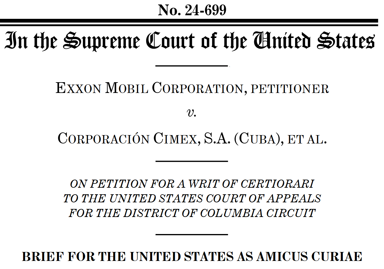 Supreme Court lets Exxon pursue Cuba property compensation claim