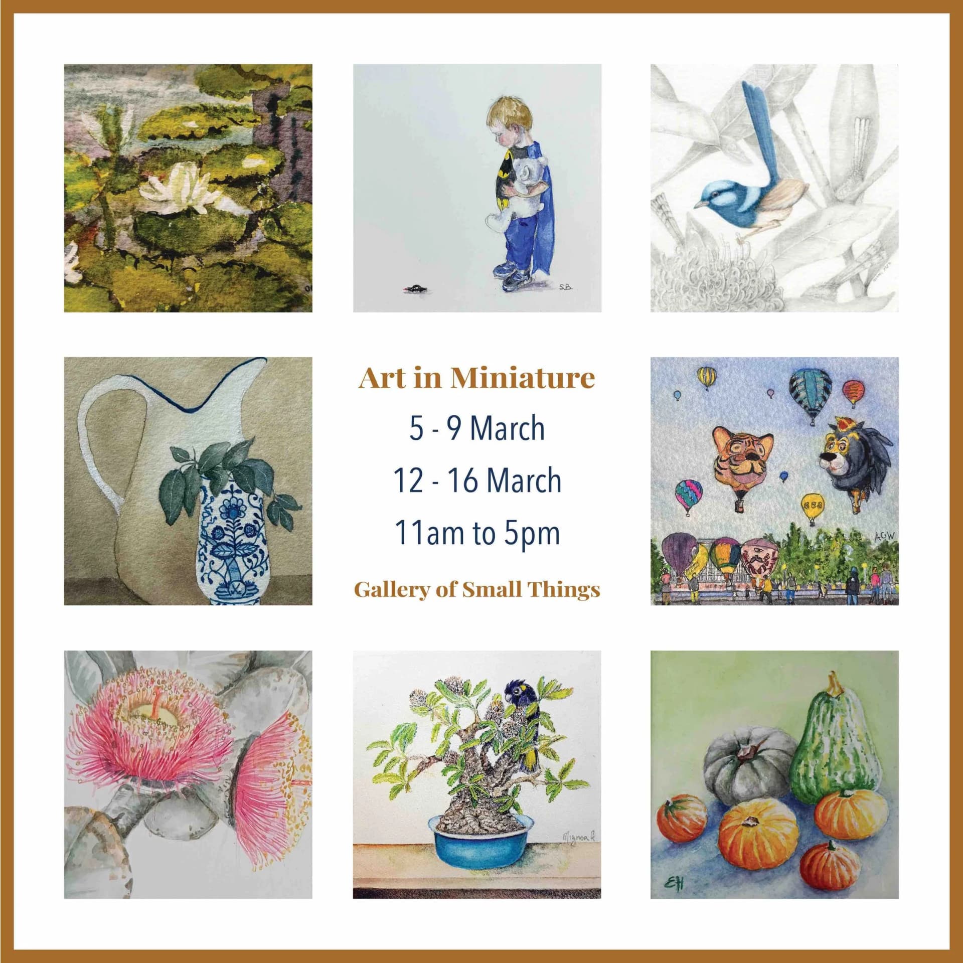 Canberra Gallery Opens Miniature Paintings Marking Art in Miniature’s 25th Anniversary