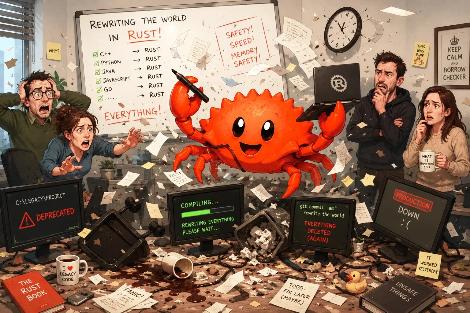 Why rewriting giant codebases in Rust is a costly fantasy
