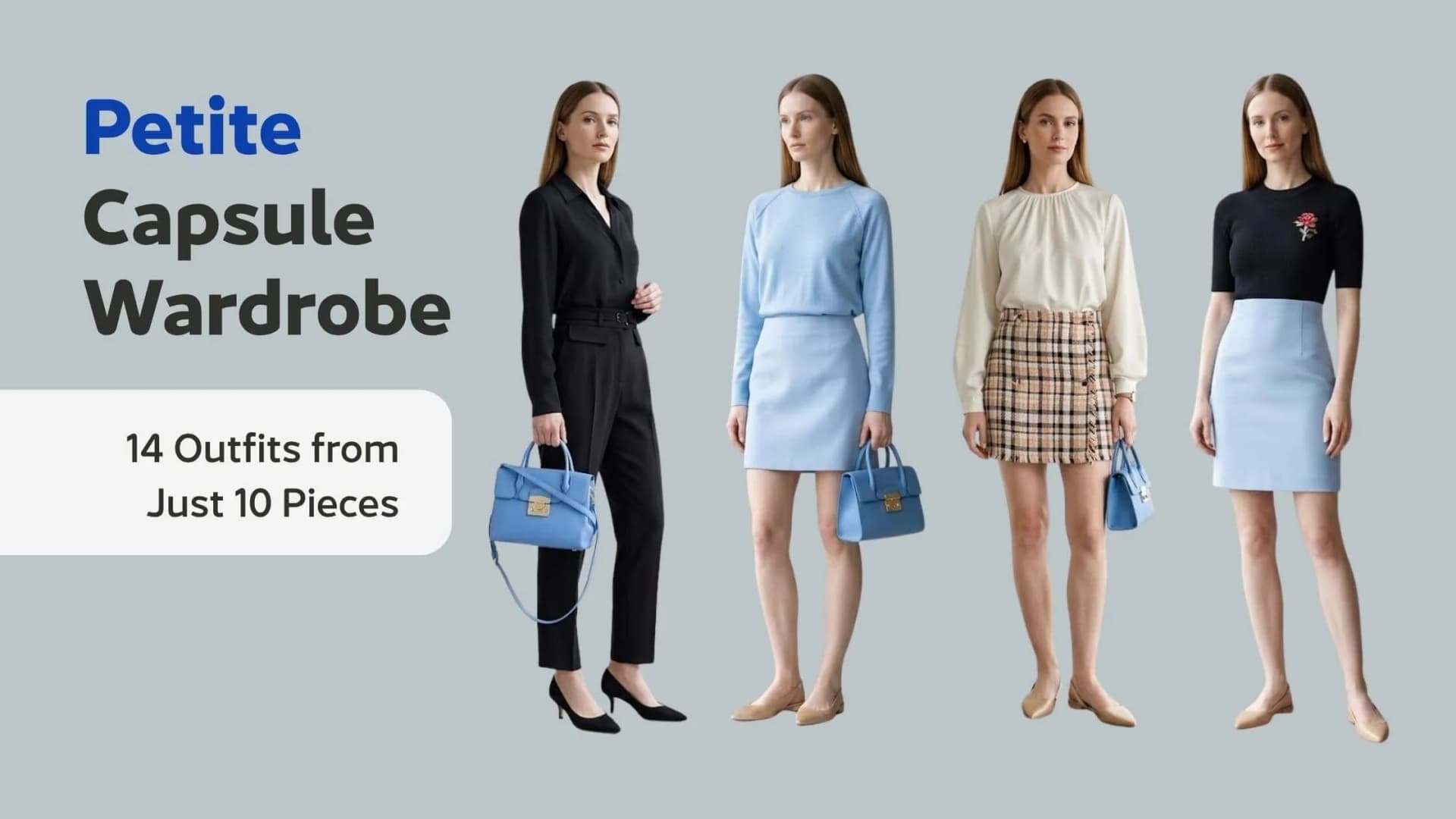 Petite capsule wardrobe formula turns 10 pieces into 14 outfits