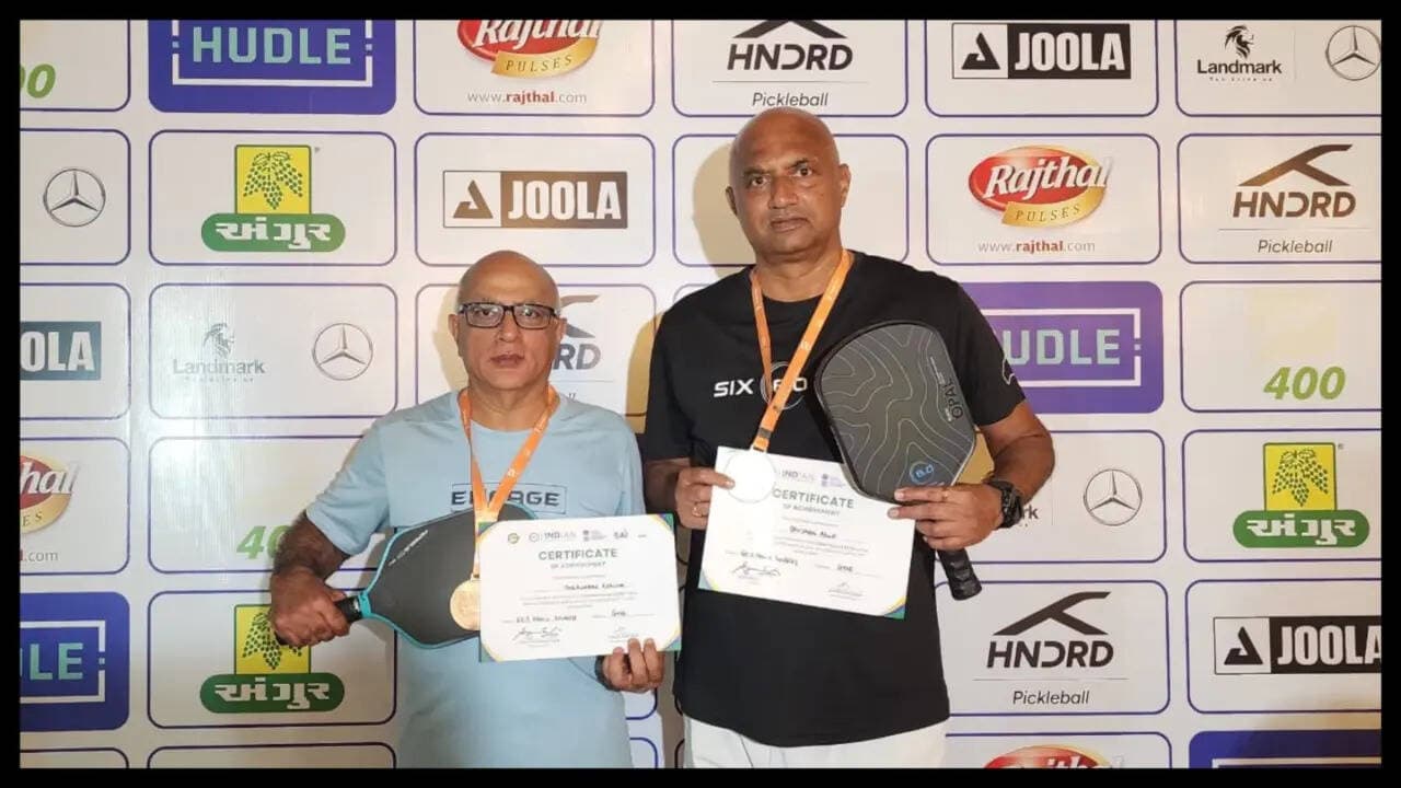 Thakurdas Rohira Secures 60+ Doubles Gold, Three Medals at Indian Masters