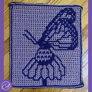 Ashlee Brotzell Releases March Butterfly Interlocking Mosaic Crochet Square Pattern