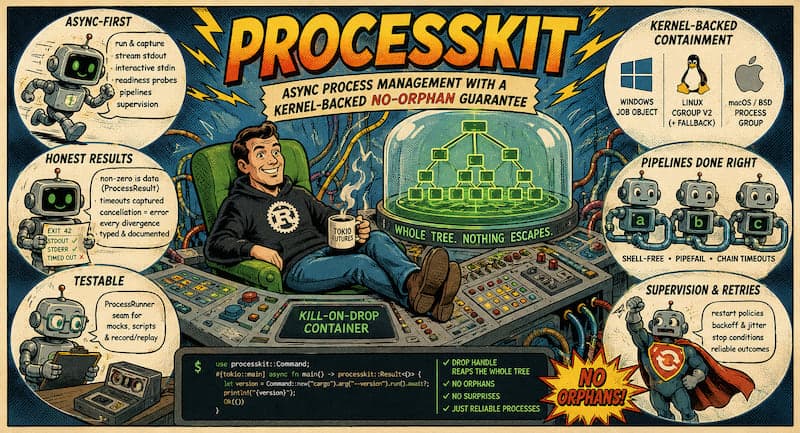 processkit crate brings kill-on-drop child process control to Rust
