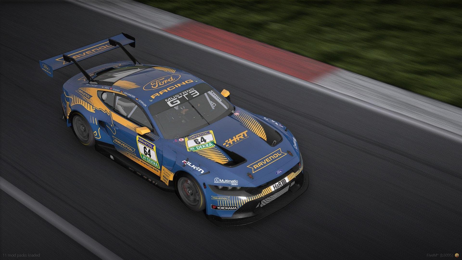 Ford Mustang GT3 gets Nürburgring-inspired HRT race livery for GTA V