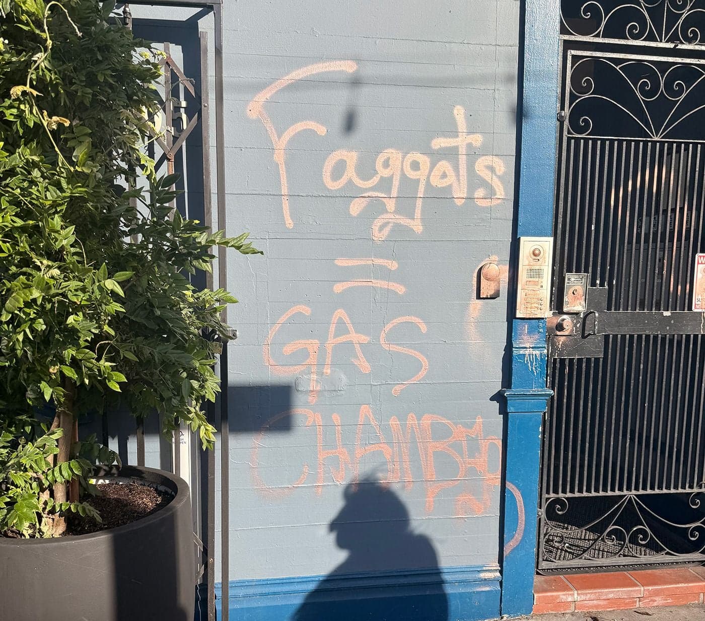 Hate graffiti targets Castro floral shop, suspect allegedly assaults neighbor