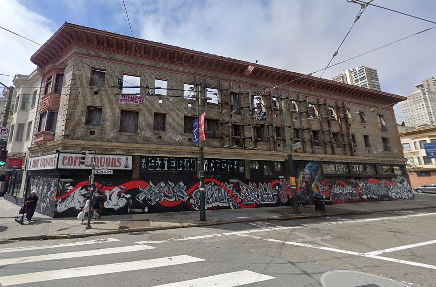 North Beach’s fire-scarred Verdi Building cleared for partial demolition