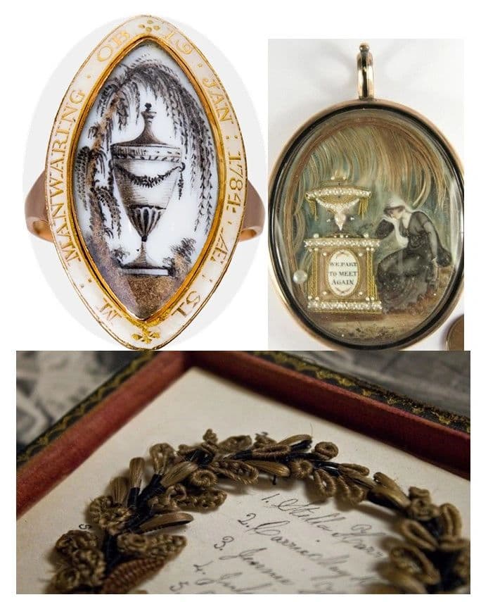Victorian mourning jewelry turned layering into memory and ritual