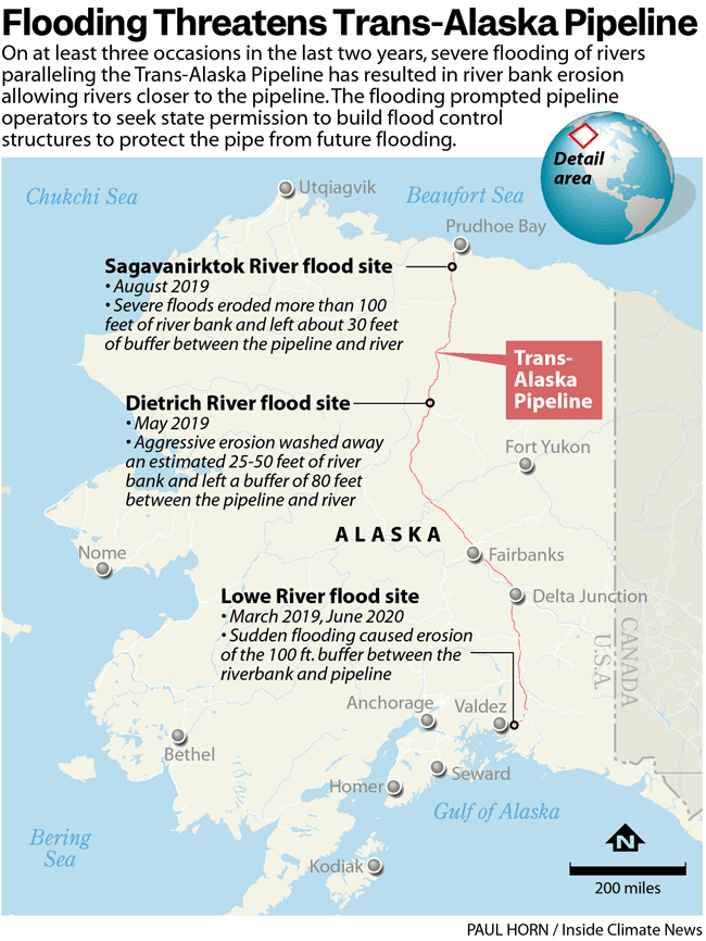 Alyeska asks for more North Slope land to shield pipeline from floods