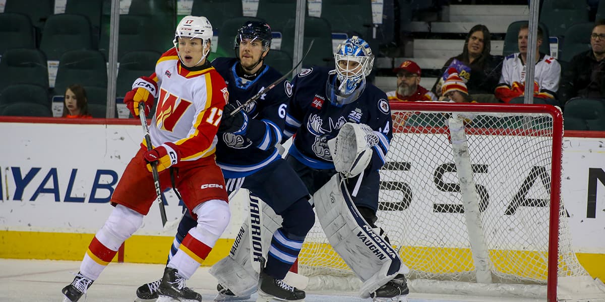 Wranglers Score Six in Second Period, Rout Moose 7-2