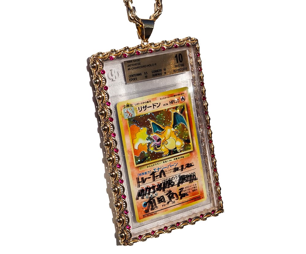 Middleton Jewelers wins with Pokémon card necklace in gem frame