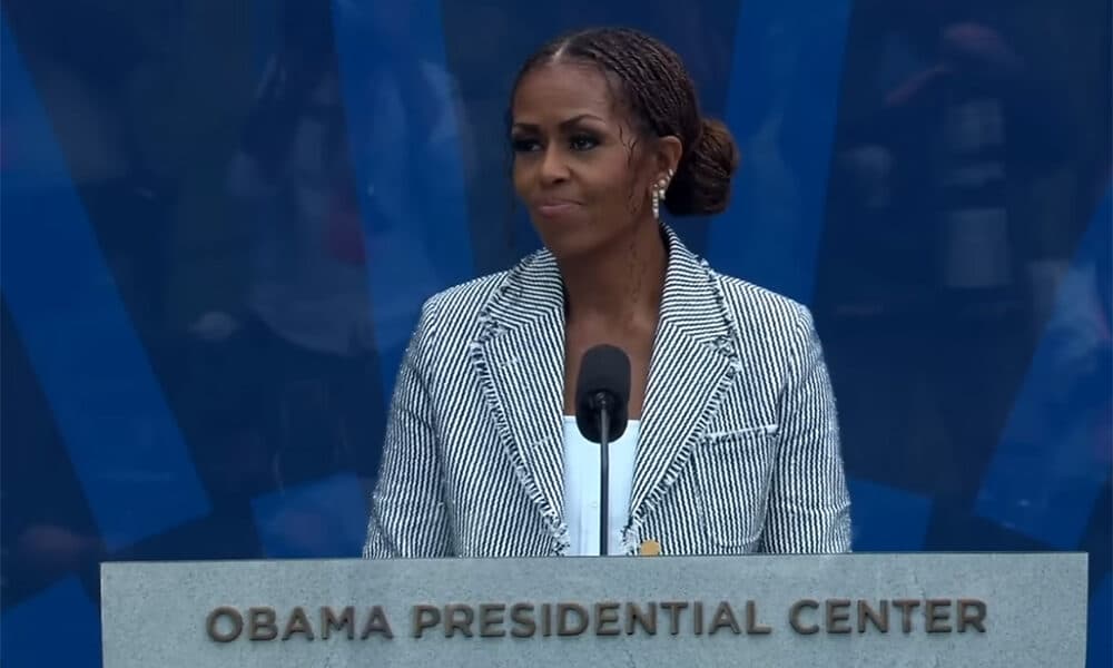 Michelle Obama’s statement jewelry stacks point to 2026’s layered look