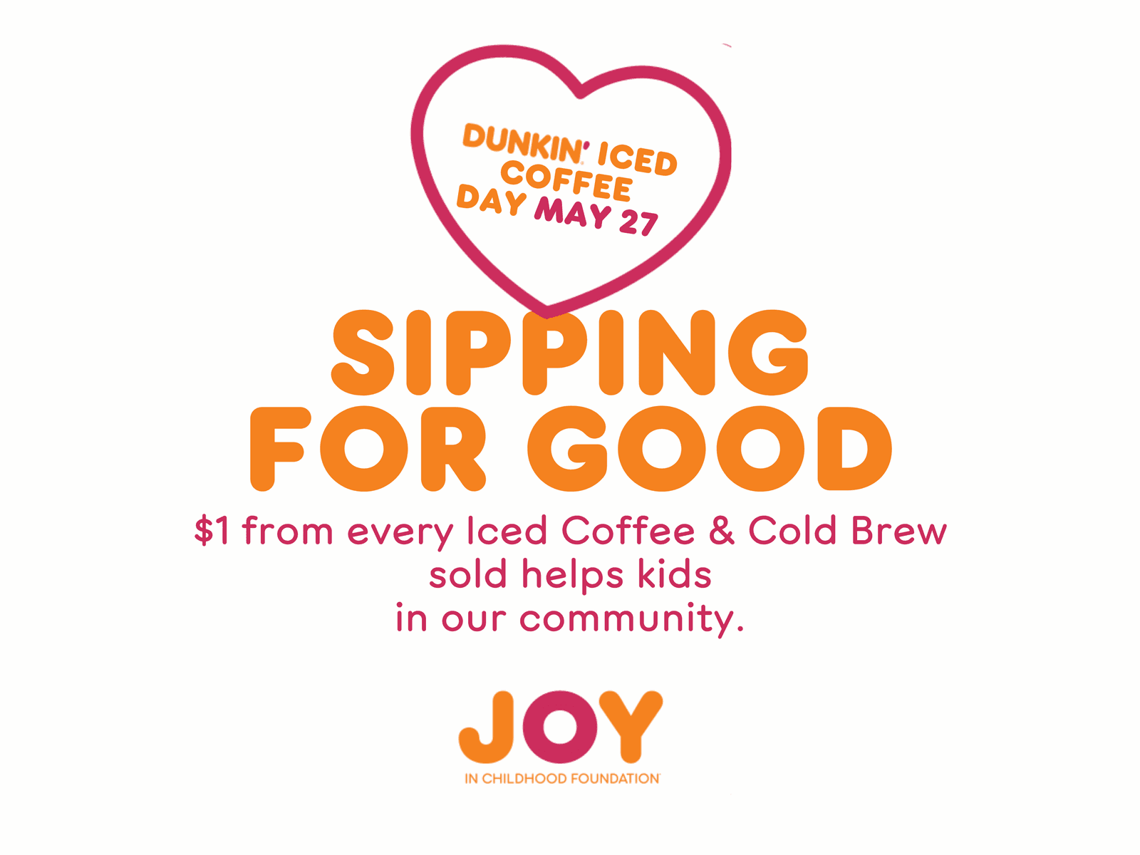 Dunkin’ brings back Iced Coffee Day, with $1 donations per cup